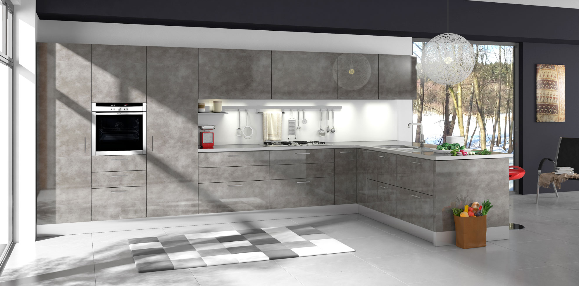 Natural Cement Modern Door Style